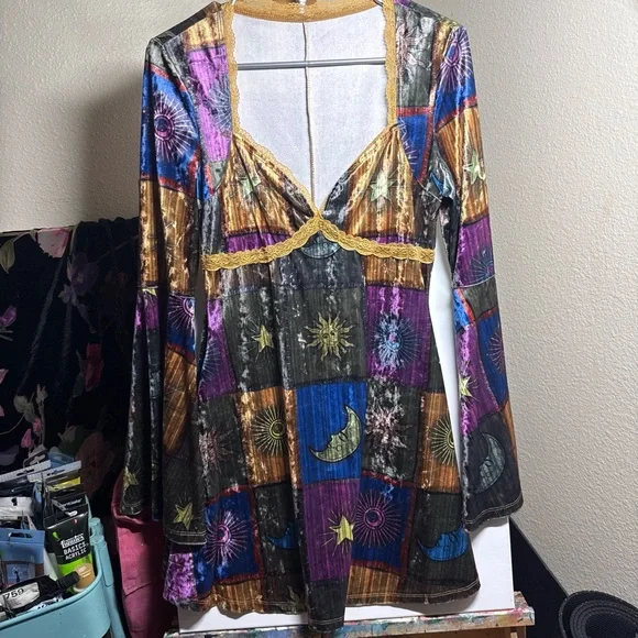 Multicolor Celestial Whimsigoth dress - Picture 1 of 4